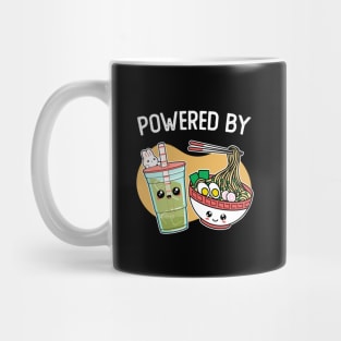 Powered by ramen and boba tea Mug